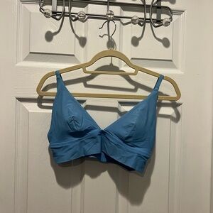 Blue Aerie Longline Triangle Bikini Top Size Large